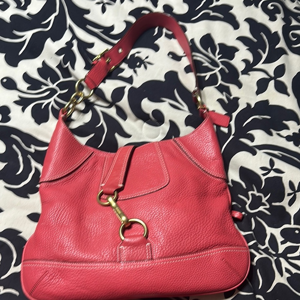 Coach Coral Hobo Bag with Brass Accents